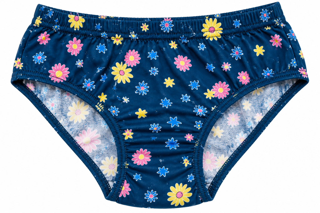 Lux Amore Hipster #102 Women's Blue Floral Printed Panty – Size 110 cm