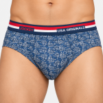 Jockey Men's Blue Sailboat Printed Brief