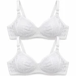 Sellect RB Women's White Floral Soft Bra – Pack of 2