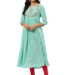 RANGMAYEE Women's Cotton Anarkali Kurta (69044-Sky Blue_Medium)