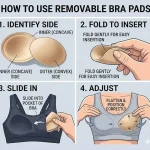 Shopimo Bra Cup Inserts for Women – Pack of 2 Pairs, White & Skin Colour, Size 34