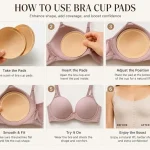 Shopimo Bra Cup Inserts for Women – Pack of 2 Pairs, White & Skin Colour, Size 34