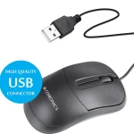 Zebronics ZEB Comfort+ USB Optical Wired Mouse – Black, 1000 DPI, 3 Buttons, Plug & Play
