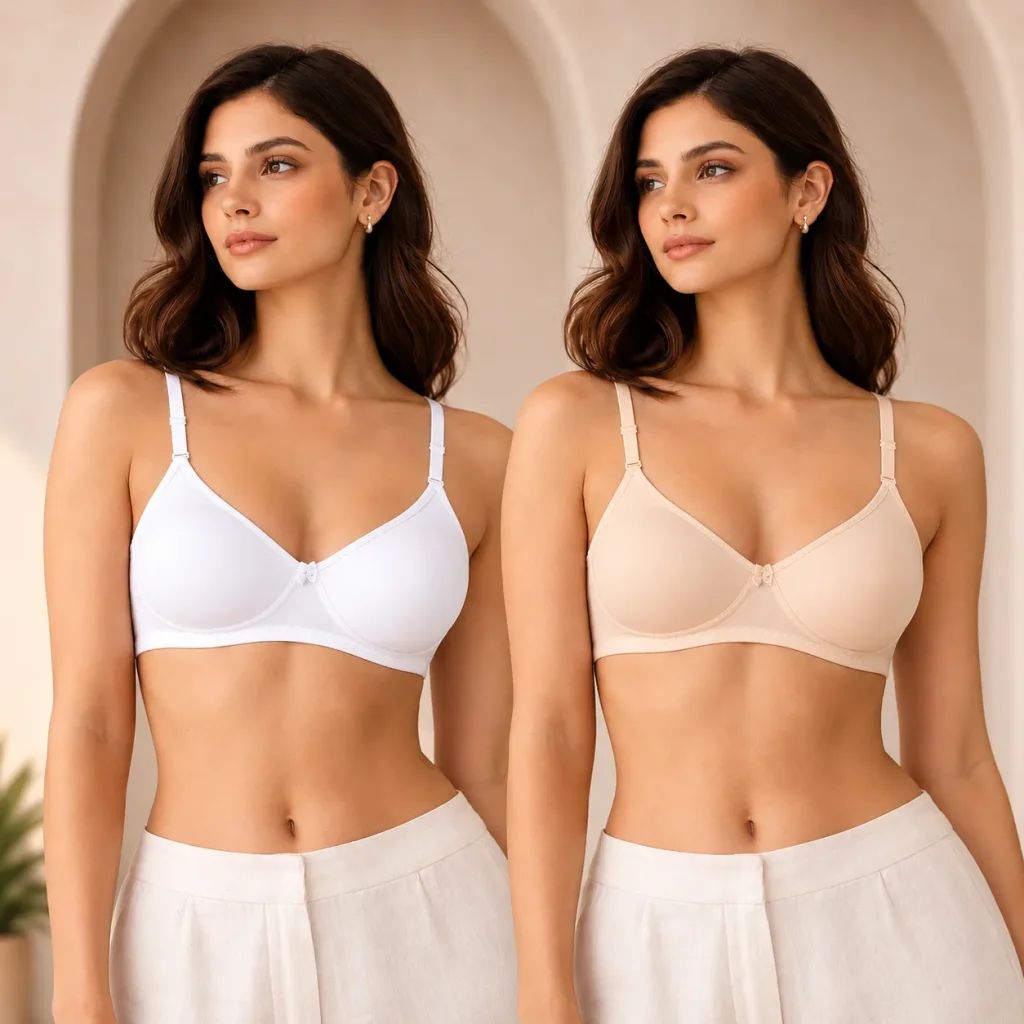 Groversons Miss-T #735 Seamless Cup Bra – Pack of 2 Combo