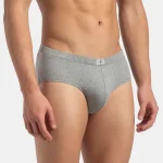 Jockey Men's Super Combed Cotton Solid Brief – Grey, Style 8035