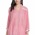 Janasya Women's Pink Rayon Top