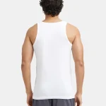 Jockey Men’s Super Combed Cotton Round Neck Sleeveless Vest – White, Style 8820