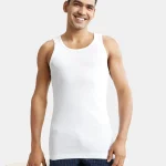 Jockey Elance Men’s Cotton Rib Vest 8823 – WHITE