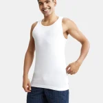 Jockey Elance Men’s Cotton Rib Vest 8823 – WHITE