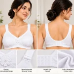 Arise Beauty Women's Bra Combo Pack of 6 – Black, White & Cream-36/90cm
