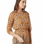 Miss Chase Women's Multicolored Chiffon Floral Top_Small
