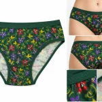 Lux Amore Brasso #204 Women's Printed Panty – Green Floral (95 XLe)