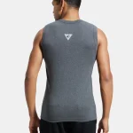 Jockey Super Combed Cotton Rib Solid Round Neck Muscle Vest – Charcoal Melange