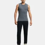 Jockey Super Combed Cotton Rib Solid Round Neck Muscle Vest – Charcoal Melange
