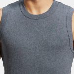 Jockey Super Combed Cotton Rib Solid Round Neck Muscle Vest – Charcoal Melange