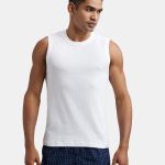Super Combed Cotton Rib Solid Round Neck Muscle Vest