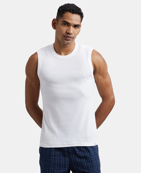 Super Combed Cotton Rib Solid Round Neck Muscle Vest