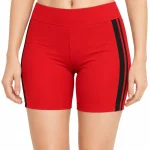Lovable Sport Dojo Striped Sports Shorts for Women – Red