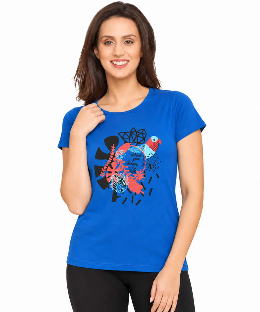 Sweet Dreams Women's Printed Round Neck T-Shirt