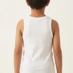 Sporto Marvel Boys White Cotton | Sleeveless Round Neck Vest - Pack of 2