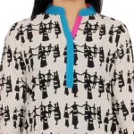 Astitva Women Printed V-neck Calf Length Kurta (Medium)