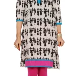 Astitva Women Printed V-neck Calf Length Kurta (Medium)