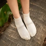 Supersox Bamboo Ankle Socks – Beige & Light Grey