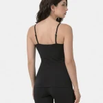 Enamor E001 White Cotton Stretch Camisole for Women