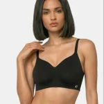 Enamor A027 Ultra-Smooth T-Shirt Black Bra – Full Coverage