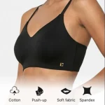 Enamor A027 Ultra-Smooth T-Shirt Black Bra – Full Coverage