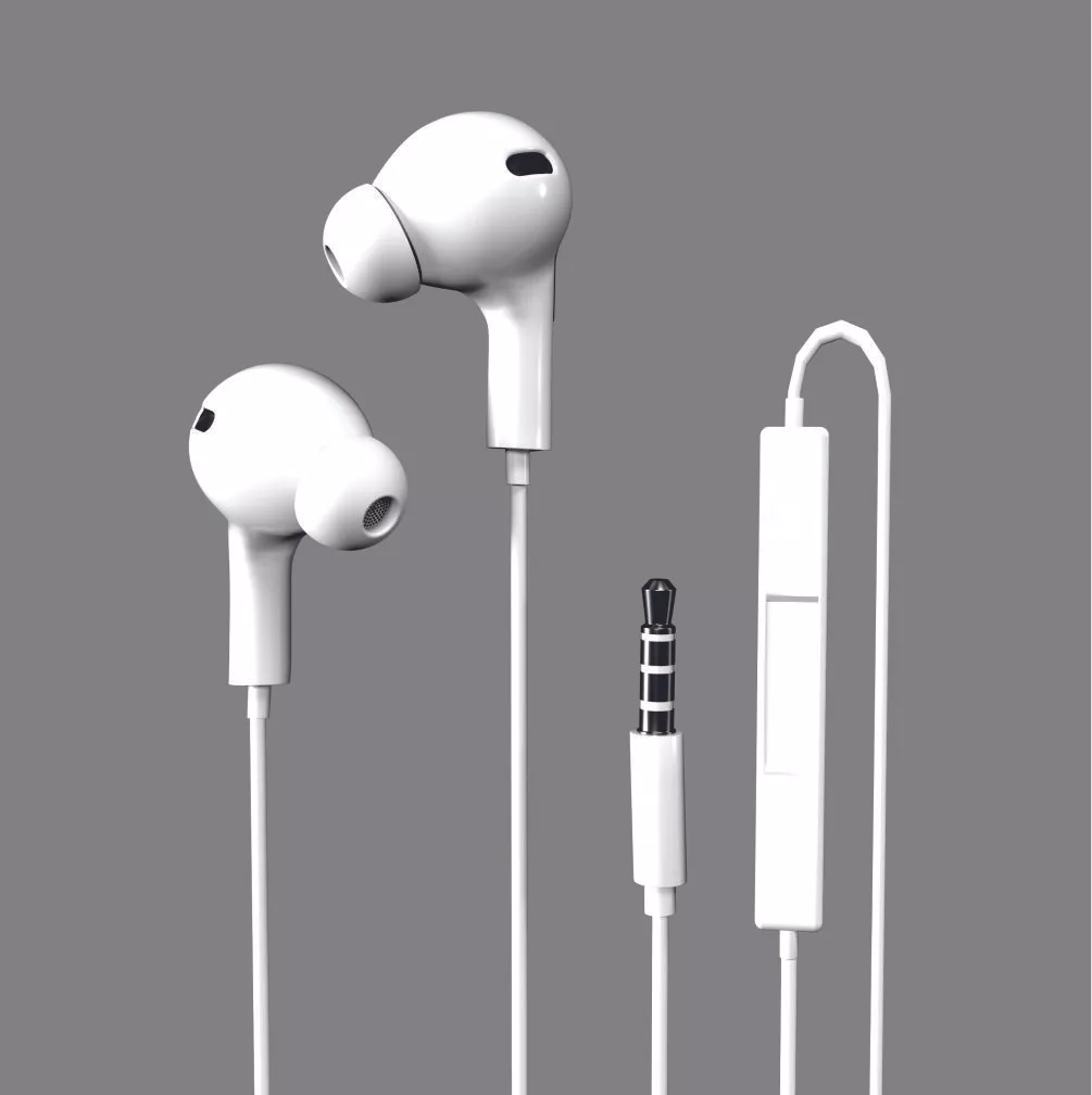 Swiss Military EAR NUTS Wired Earphones with Mic – White, 3.5mm Jack