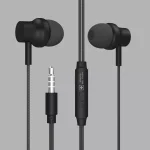 Swiss Military Audio SM-COZMO Wired Earphones with Mic – Black, 3.5mm Jack