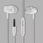 Swiss Military Audio SM-COZMO Wired Earphones with Mic – White, 3.5mm Jack