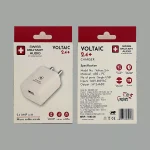 Swiss Military Audio Voltaic 2.4+ USB Charger with Micro USB Cable – 2.4A, White
