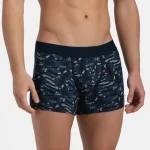 Jockey US63 Men’s Super Combed Cotton Elastane Printed Trunk with Ultrasoft Waistband – Navy