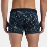 Jockey US63 Men’s Super Combed Cotton Elastane Printed Trunk with Ultrasoft Waistband – Navy