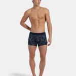 Jockey US63 Men’s Super Combed Cotton Elastane Printed Trunk with Ultrasoft Waistband – Navy