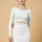 RIGO Women Full Sleeve Side Slit Dress