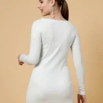 RIGO Women Full Sleeve Side Slit Dress