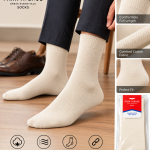 Park Avenue Men's White Full Length Combed Cotton Formal Socks pack of 3