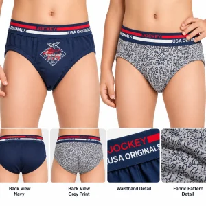 Jockey USA Originals Boys Brief – 100% Super Combed Cotton, Pack of 2
