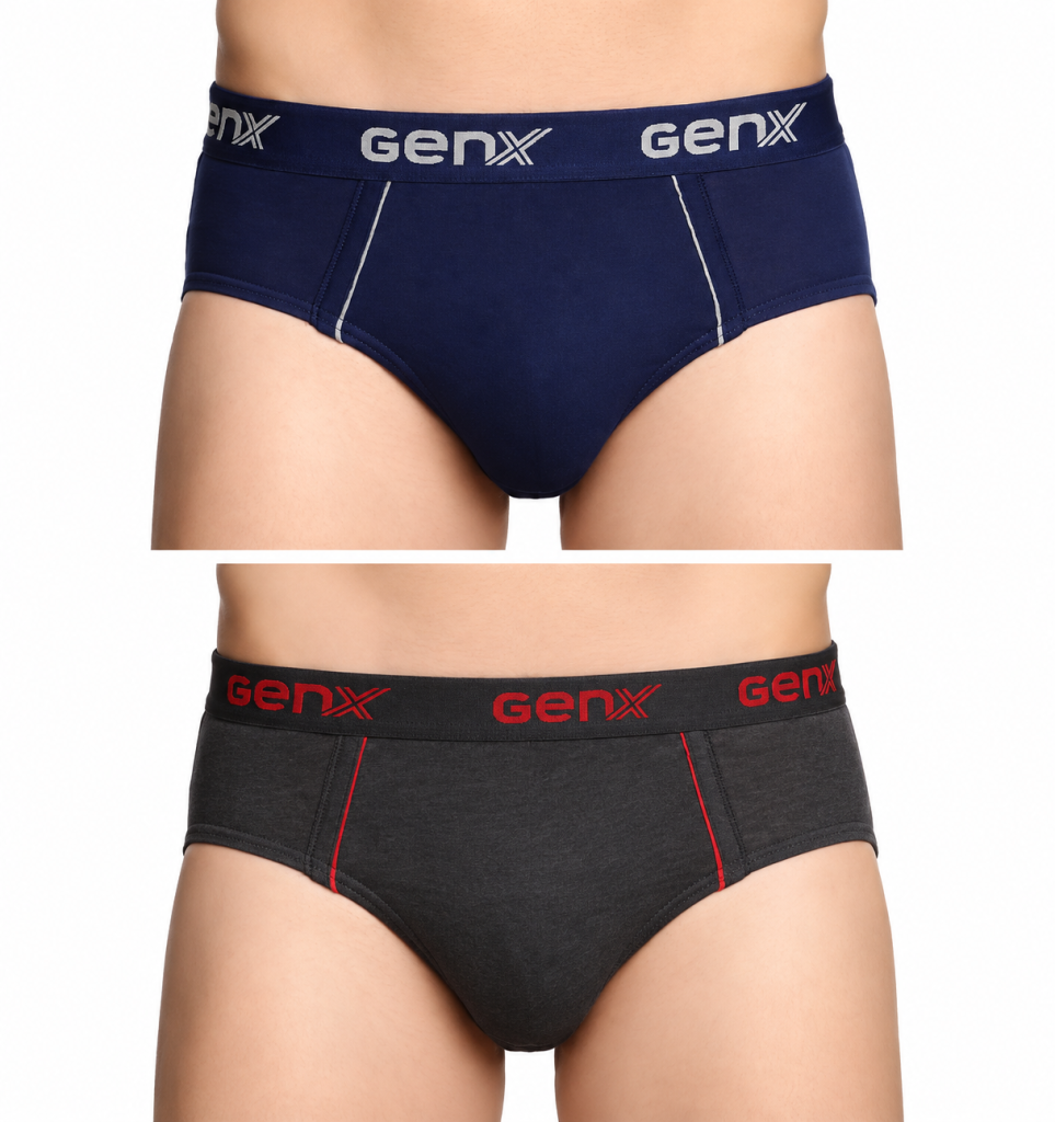 GenX Gusto Men's Cotton Brief – #GB14 (Pack of 2)