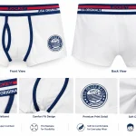 Jockey USA Originals Boys Cotton Stretch Trunk – UB 03, White