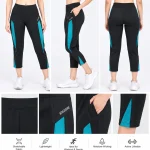 Women’s Black Athleisure Capri Pants