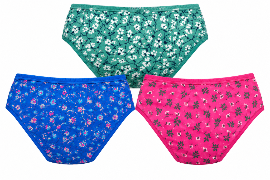 VIP Feelings Passion Women's Panty Inner Elastic Print – (Pack of 3)