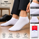 Park Avenue Men's Cream Full/Ankle Length Combed Cotton Formal Socks pack of 4