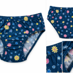 Lux Amore Hipster #102 Women's Blue Floral Printed Panty – Size 110 cm