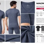 Macroman Wonder Thermal V-Neck Half Sleeve Thermal