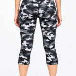 Women’s Camouflage Athleisure Capri Leggings with Zip Pockets