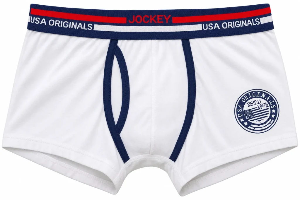 Jockey USA Originals Boys Cotton Stretch Trunk – UB 03, White
